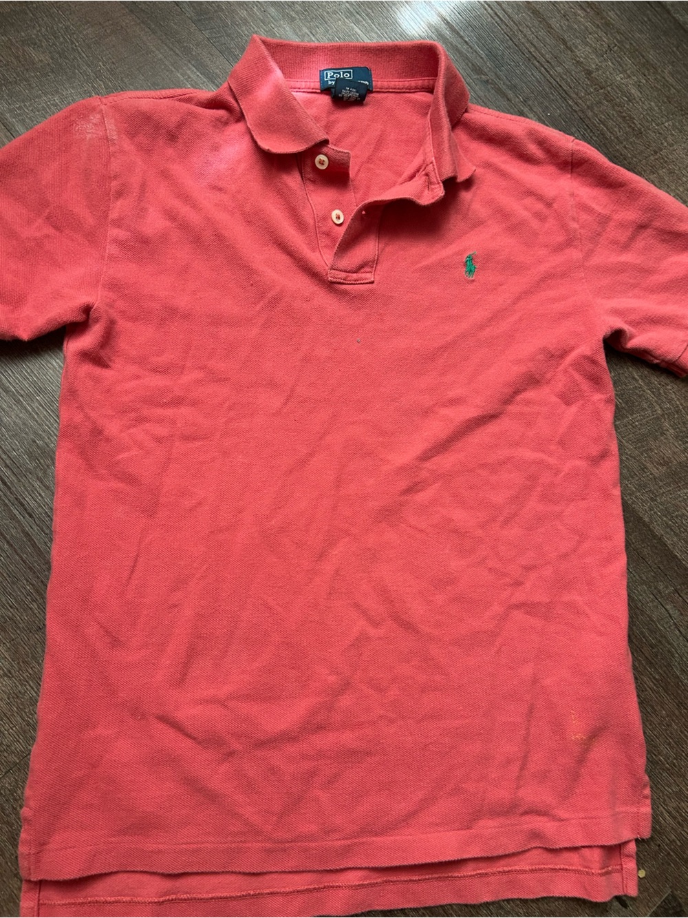 Boys salmon color polo